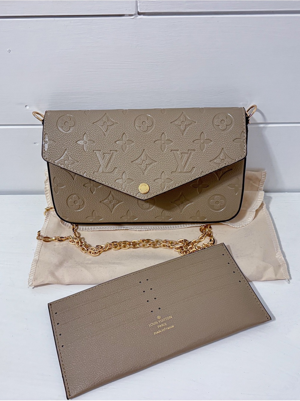 Cute monogram leather purse